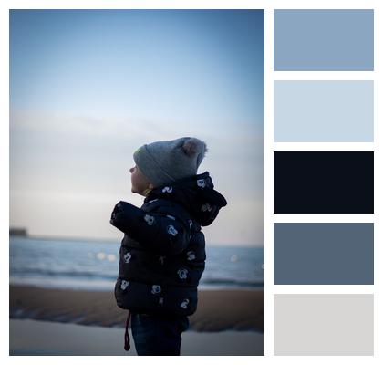 Boy Sand Baltic Sea Image